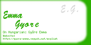 emma gyore business card